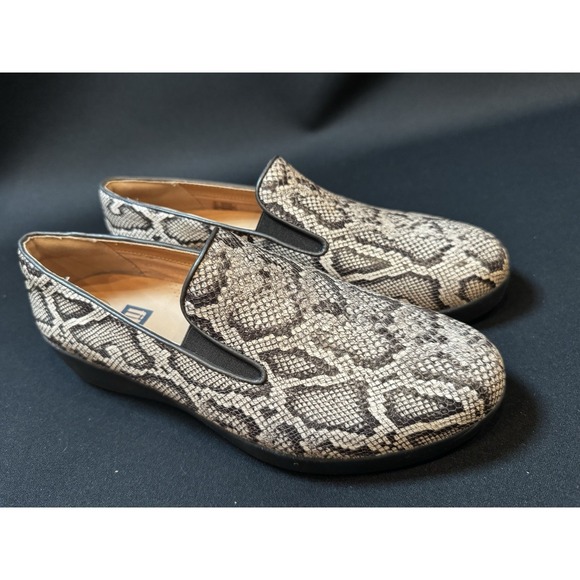 Fitflop Shoes - FitFlop F-Mode SupercomFF Snake Print Slip On Loafers Women's US 9 EU 41 Comfort